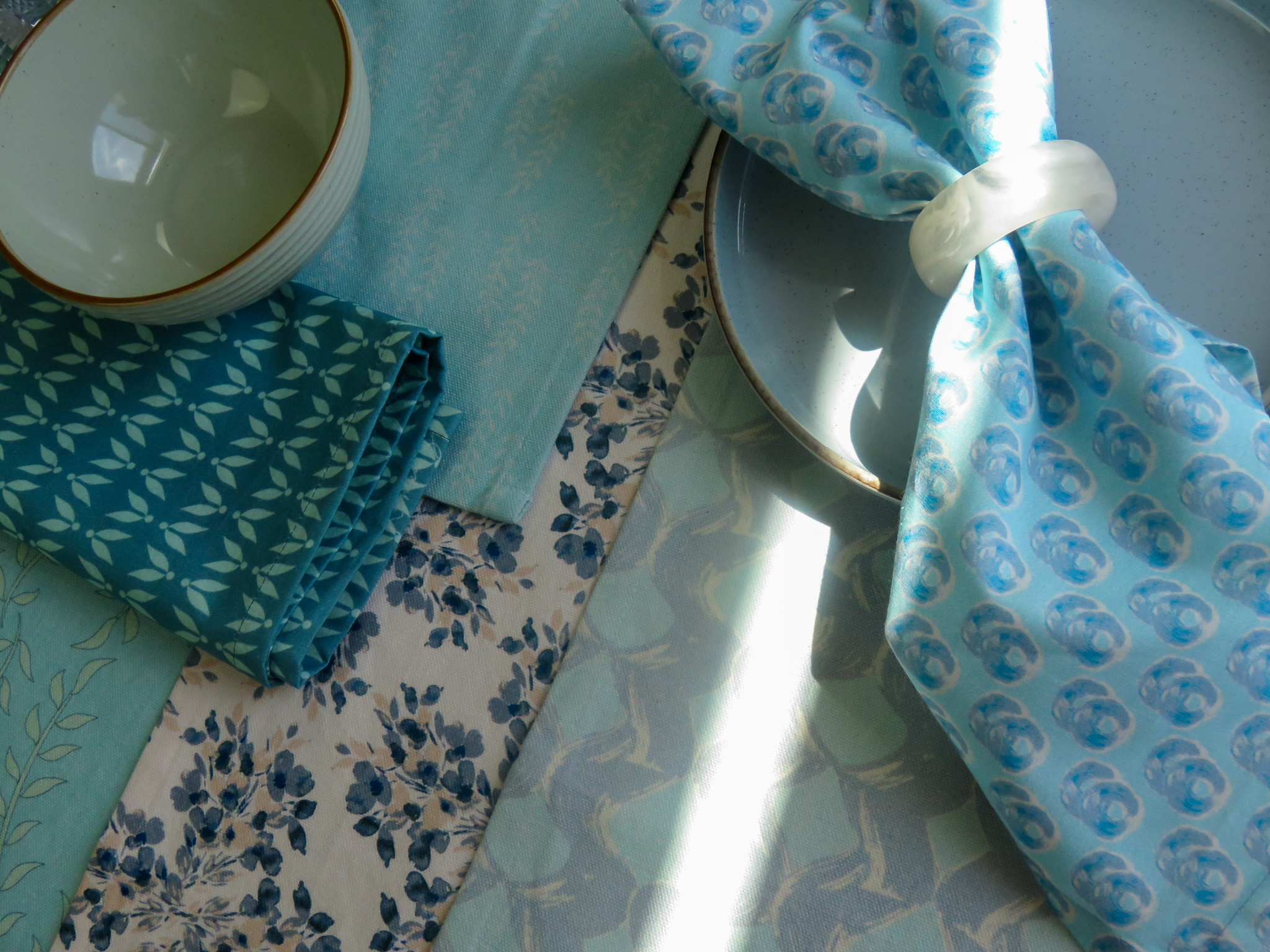 Blue linen collection