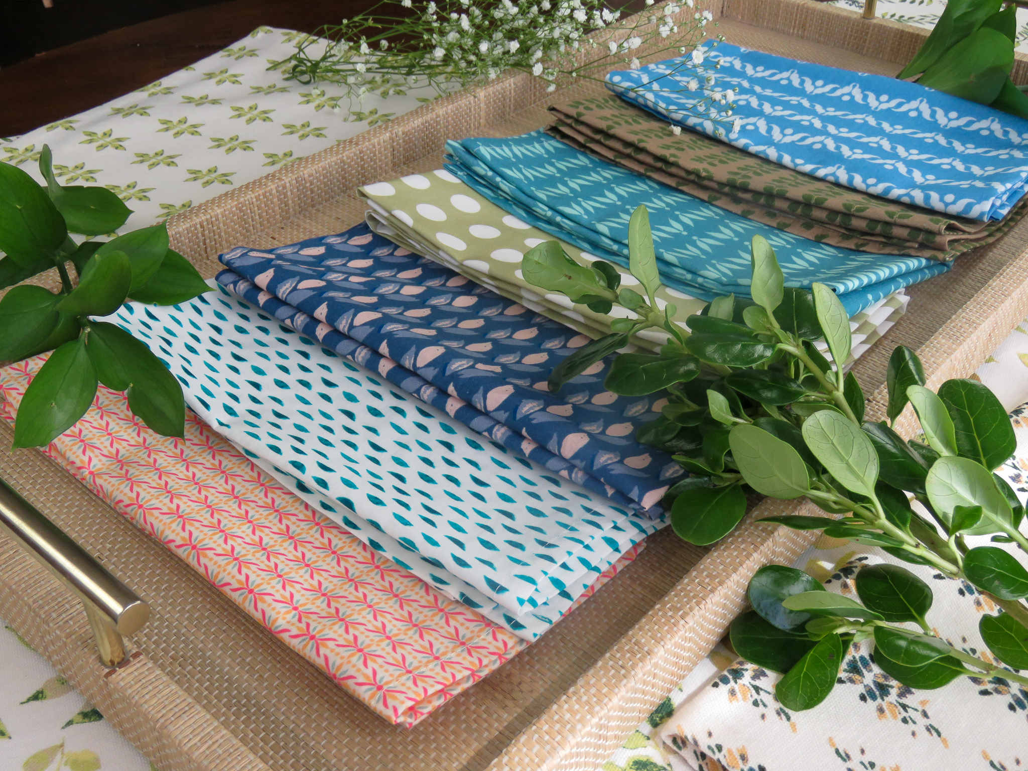 Folded linen display